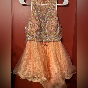 Two piece prom dress